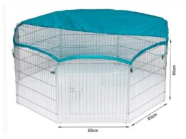 Wire Pet Playpen with waterproof polyester cloth 8 panels size 63x 60cm 06-0114 gmtpet.net