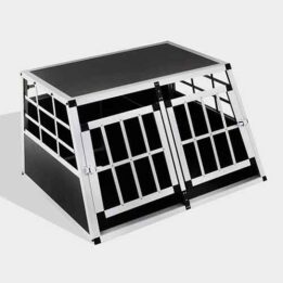 Aluminum Dog cage Small Double Door Dog cage 65a 89cm 06-0770 gmtpet.net