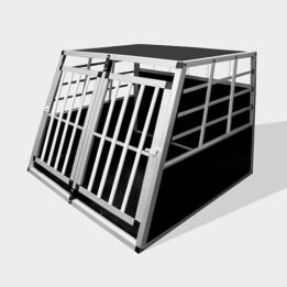Aluminum Small Double Door Dog cage 89cm 75a 06-0772 gmtpet.net