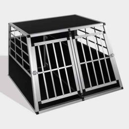Aluminum Dog cage size 104cm Large Double Door Dog cage 65a 06-0775 gmtpet.net