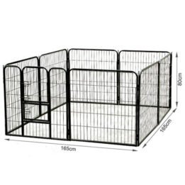 80cm Large Custom Pet Wire Playpen Outdoor Dog Kennel Metal Dog Fence 06-0125 gmtpet.net
