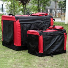 Foldable Large Dog Travel Bag 600D Oxford Cloth Outdoor Pet Carrier Bag in Red gmtpet.net