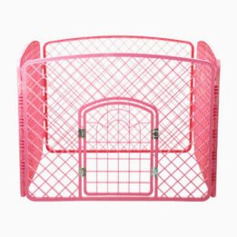 Custom outdoor pp plastic 4 panels portable pet carrier playpens indoor small puppy cage fence cat dog playpen for dogs gmtpet.net