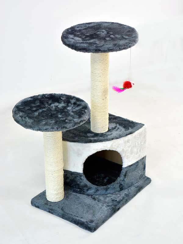 Árbol de gatito de juguete de ratón de plataforma de habitación de gato de escalada de gato de dos colores 06-0009 www.gmtpet.net