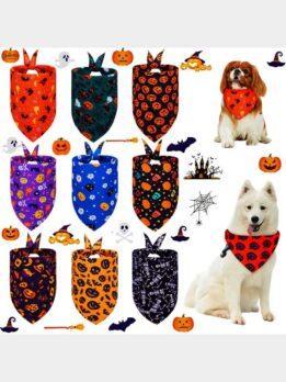 Halloween pet drool towel cat and dog scarf triangle towel pet supplies 118-37017 gmtpet.net