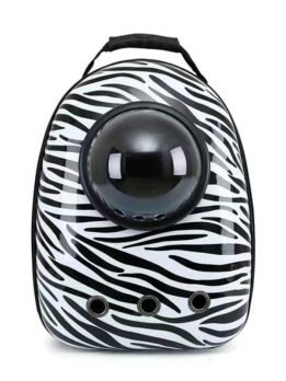 Zebra pattern upgraded side opening pet cat backpack 103-45025 gmtpet.net