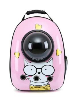 Pink Meow Miss Upgraded Side-Opening Pet Cat Backpack 103-45028 gmtpet.net