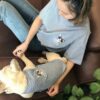 Wholesale Stripe Cotton Vest Dog T Shirt Embroidery Clothes 06-0488